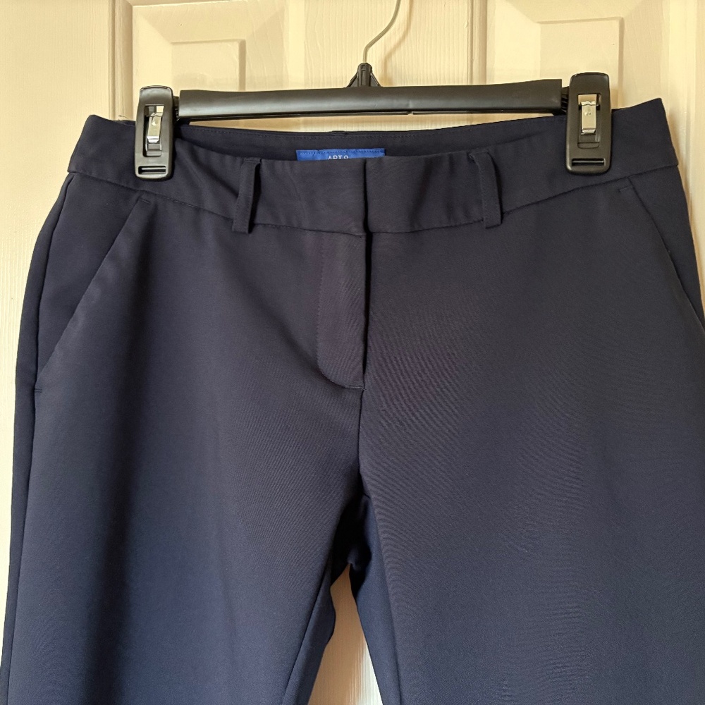 Apt 9 Size 6 Navy Torie Mid Rise Straight Leg Pants - Picture 3 of 6